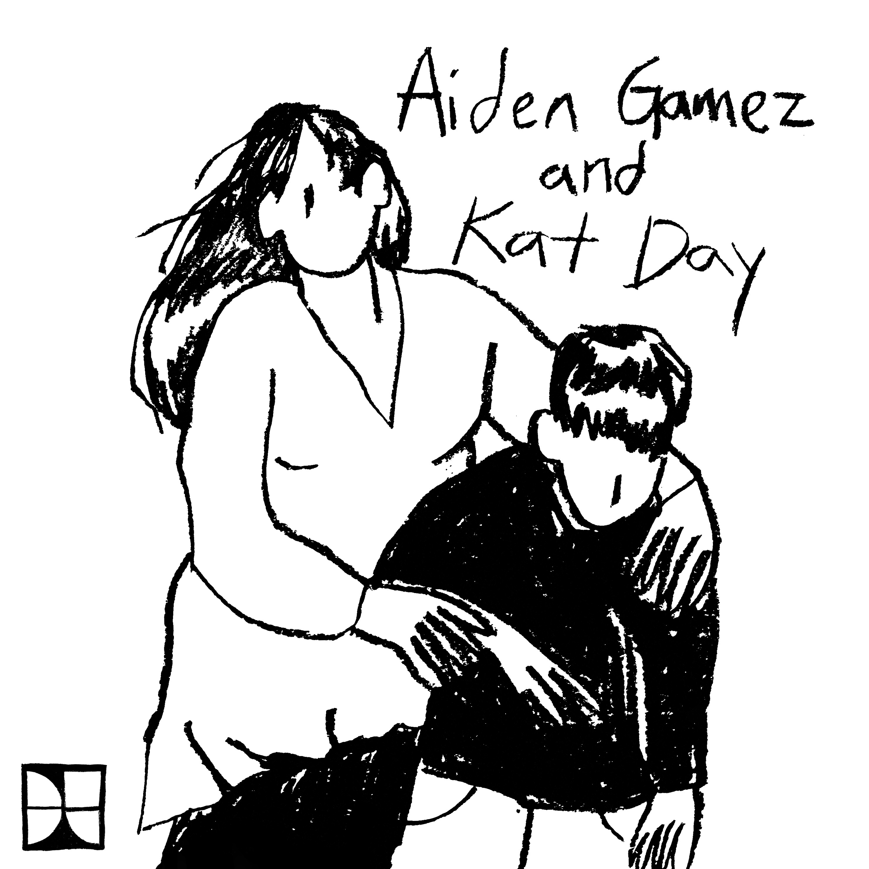 Sketch of Aiden Gamez and Kat Day